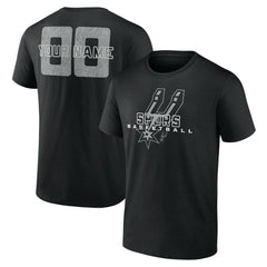 Black San Antonio Spurs Stellar Personalized Name & Number T-Shirt | NBA