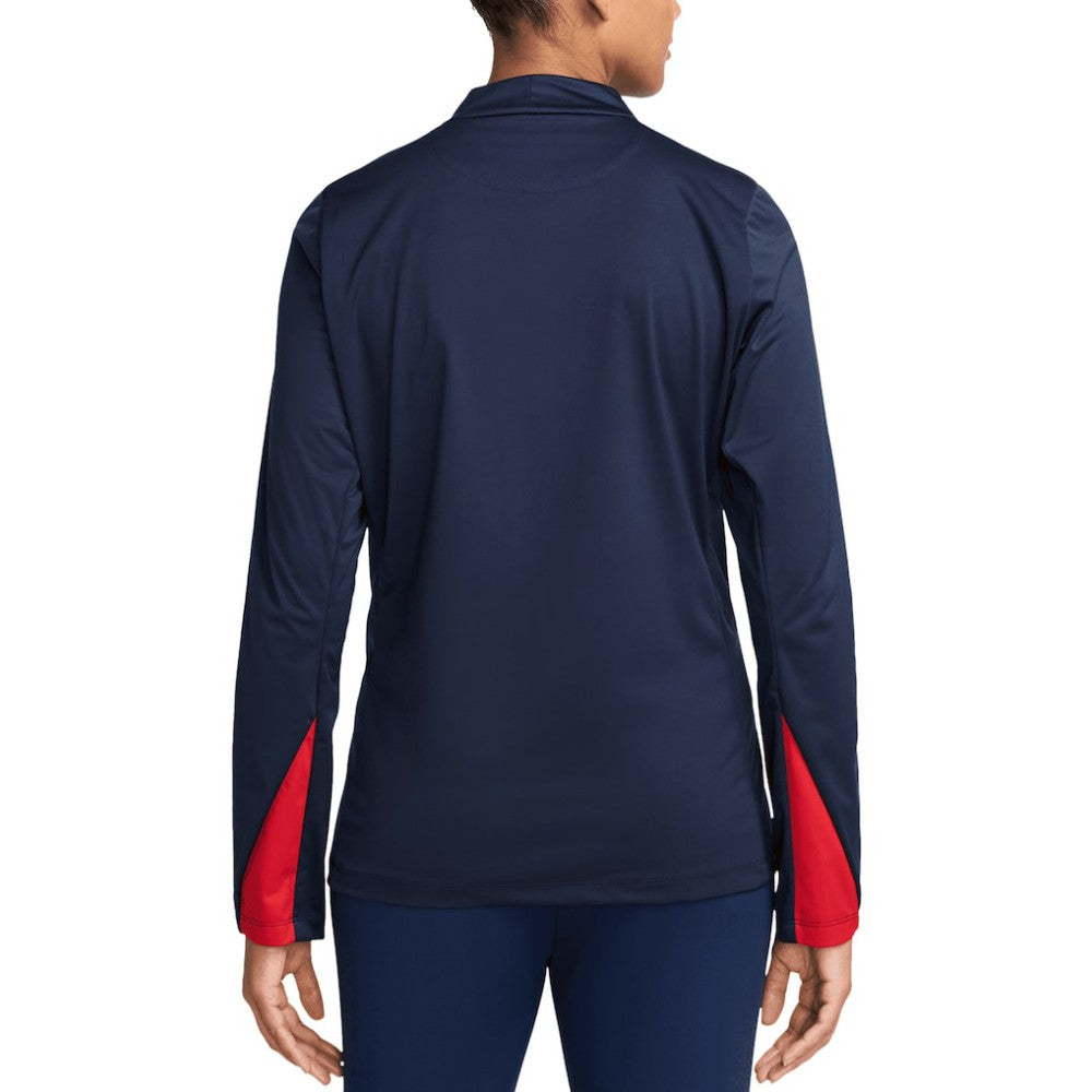 USMNT Women's 2024 Strike Drill Performance Quarter-Zip Pullover Top on sale - Navy