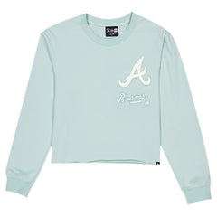 Atlanta Braves New Era Women's Breeze Logo Select Cropped Long Sleeve T-Shirt - MLB T-shirts