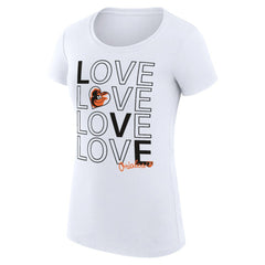Baltimore Orioles G-III 4Her by Carl Banks Women's Super-Slim Fit Lightweight Love Graphic Team T-Shirt - MLB T-shirts