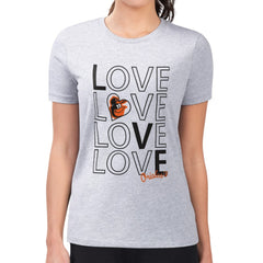 Baltimore Orioles G-III 4Her by Carl Banks Women's Super-Slim Fit Lightweight Love Graphic Team T-Shirt - MLB T-shirts