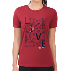 Boston Red Sox G-III 4Her by Carl Banks Women's Super-Slim Fit Lightweight Love Graphic Team T-Shirt - MLB T-shirts