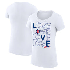 Chicago Cubs G-III 4Her by Carl Banks Women's Super-Slim Fit Lightweight Love Graphic Team T-Shirt - MLB T-shirts