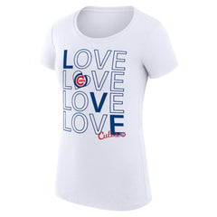 Chicago Cubs G-III 4Her by Carl Banks Women's Super-Slim Fit Lightweight Love Graphic Team T-Shirt - MLB T-shirts
