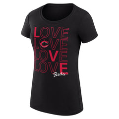 Cincinnati Reds G-III 4Her by Carl Banks Women's Super-Slim Fit Lightweight Love Graphic Team T-Shirt - MLB T-shirts