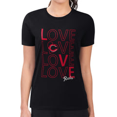 Cincinnati Reds G-III 4Her by Carl Banks Women's Super-Slim Fit Lightweight Love Graphic Team T-Shirt - MLB T-shirts