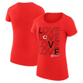 Cincinnati Reds G-III 4Her by Carl Banks Women's Super-Slim Fit Lightweight Love Graphic Team T-Shirt - MLB T-shirts