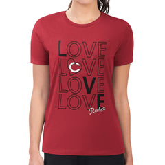 Cincinnati Reds G-III 4Her by Carl Banks Women's Super-Slim Fit Lightweight Love Graphic Team T-Shirt - MLB T-shirts