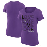 Colorado Rockies G-III 4Her by Carl Banks Women's Super-Slim Fit Lightweight Love Graphic Team T-Shirt - MLB T-shirts