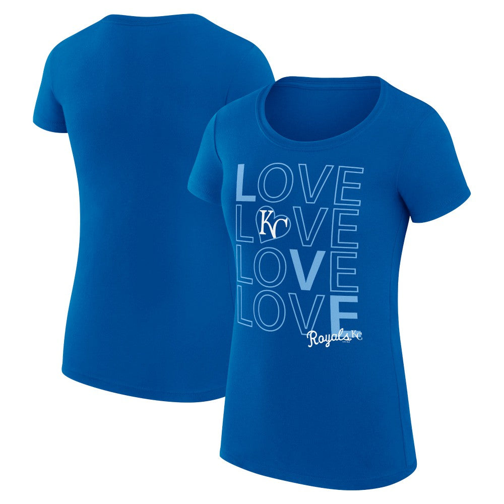 Kansas City Royals G-III 4Her by Carl Banks Women's Super-Slim Fit Lightweight Love Graphic Team T-Shirt - MLB T-shirts