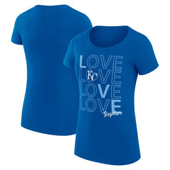 Kansas City Royals G-III 4Her by Carl Banks Women's Super-Slim Fit Lightweight Love Graphic Team T-Shirt - MLB T-shirts