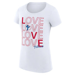 Philadelphia Phillies G-III 4Her by Carl Banks Women's Super-Slim Fit Lightweight Love Graphic Team T-Shirt - MLB T-shirts