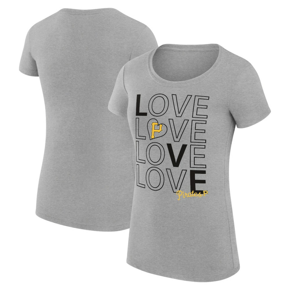 Pittsburgh Pirates G-III 4Her by Carl Banks Women's Super-Slim Fit Lightweight Love Graphic Team T-Shirt - MLB T-shirts