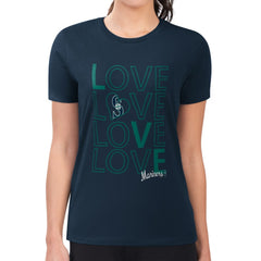 Seattle Mariners G-III 4Her by Carl Banks Women's Super-Slim Fit Lightweight Love Graphic Team T-Shirt - MLB T-shirts