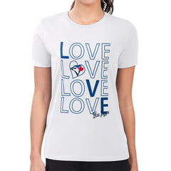Toronto Blue Jays G-III 4Her by Carl Banks Women's Super-Slim Fit Lightweight Love Graphic Team T-Shirt - MLB T-shirts