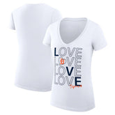 Detroit Tigers G-III 4Her by Carl Banks Women's Super-Slim Fit Lightweight Love Graphic Team V-Neck T-Shirt - MLB T-shirts