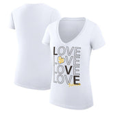 San Diego Padres G-III 4Her by Carl Banks Women's Super-Slim Fit Lightweight Love Graphic Team V-Neck T-Shirt - MLB T-shirts