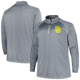 San Diego Padres Profile Big & Tall Raglan Quarter-Zip Top - MLB Tops