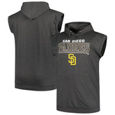 San Diego Padres Profile Big & Tall Muscle Sleeveless Pullover Hoodie - MLB Hoodies