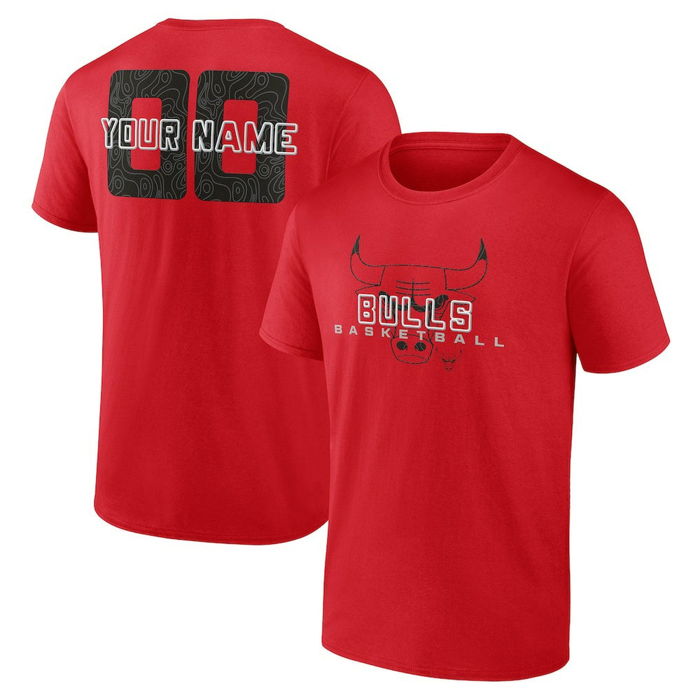 Red Chicago Bulls Stellar Personalized Name & Number T-Shirt sale | NBA