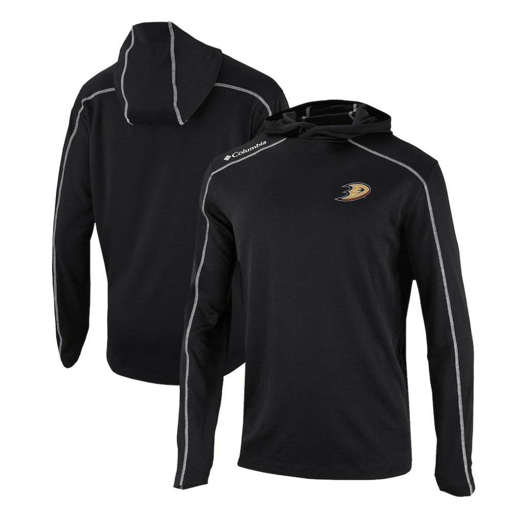 Anaheim Ducks Columbia Omni-Wick Shotgun Long Sleeve Hoodie T-Shirt - NHL T-shirts