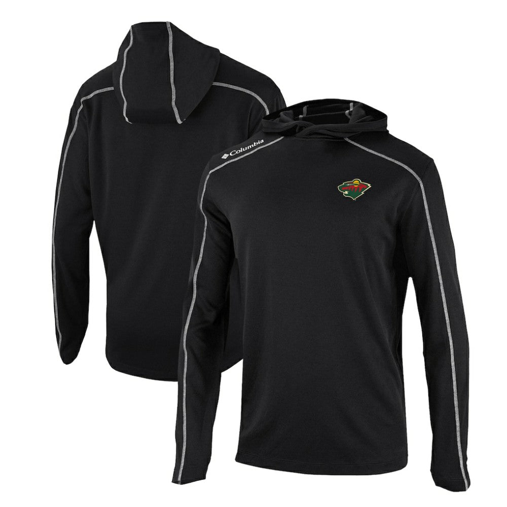 Minnesota Wild Columbia Omni-Wick Shotgun Long Sleeve Hoodie T-Shirt - NHL T-shirts
