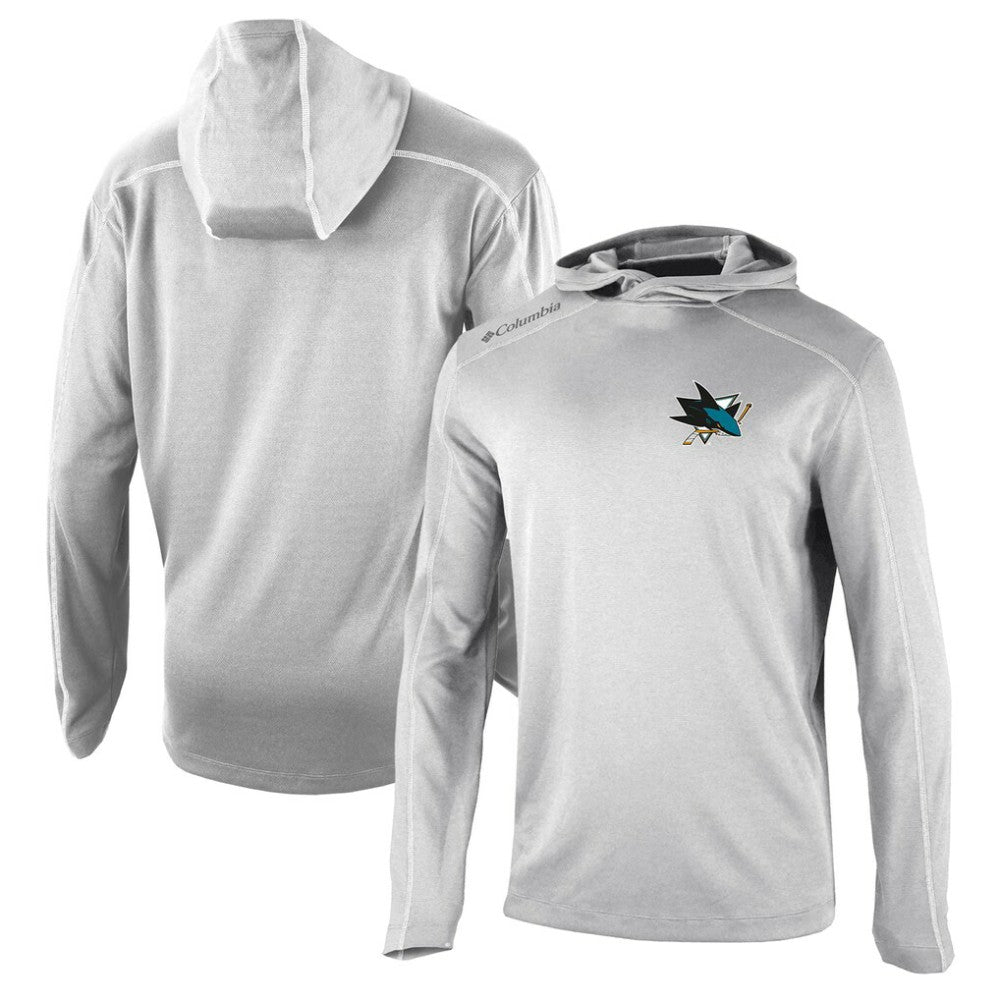San Jose Sharks Columbia Omni-Wick Shotgun Long Sleeve Hoodie T-Shirt - NHL T-shirts