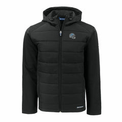 Detroit Lions Cutter & Buck Helmet Evoke Hybrid Eco Softshell Recycled Full-Zip Hoodie Jacket | NFL Discount