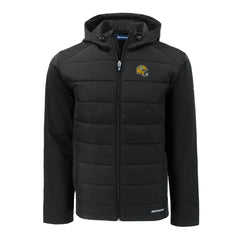 Green Bay Packers Cutter & Buck Helmet Evoke Hybrid Eco Softshell Recycled Full-Zip Hoodie Jacket | NFL US