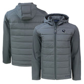 New York Giants Cutter & Buck Helmet Evoke Hybrid Eco Softshell Recycled Full-Zip Hoodie Jacket | NFL Outlet