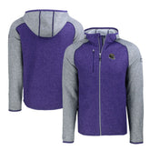 Baltimore Ravens Cutter & Buck Helmet Mainsail Sweater-Knit Full-Zip Hoodie | NFL Discount