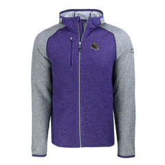 Baltimore Ravens Cutter & Buck Helmet Mainsail Sweater-Knit Full-Zip Hoodie | NFL Discount