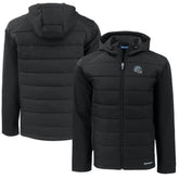 Detroit Lions Cutter & Buck Helmet Big & Tall Evoke Hybrid Eco Softshell Recycled Full-Zip Hoodie Jacket | NFL On sale