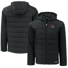 Kansas City Chiefs Cutter & Buck Helmet Big & Tall Evoke Hybrid Eco Softshell Recycled Full-Zip Hoodie Jacket | NFL Near me