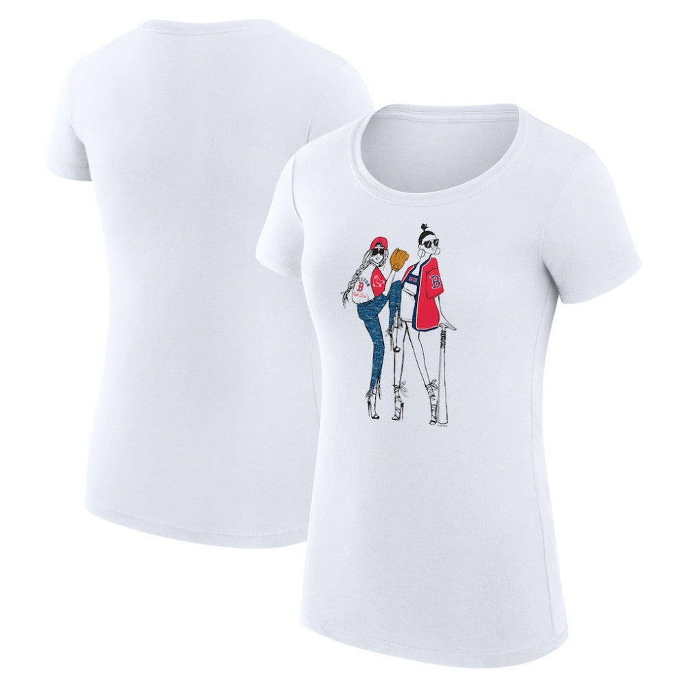 Boston Red Sox G-III 4Her by Carl Banks Women's Super-Slim Fit Lightweight Baseball Girls T-Shirt - MLB T-shirts