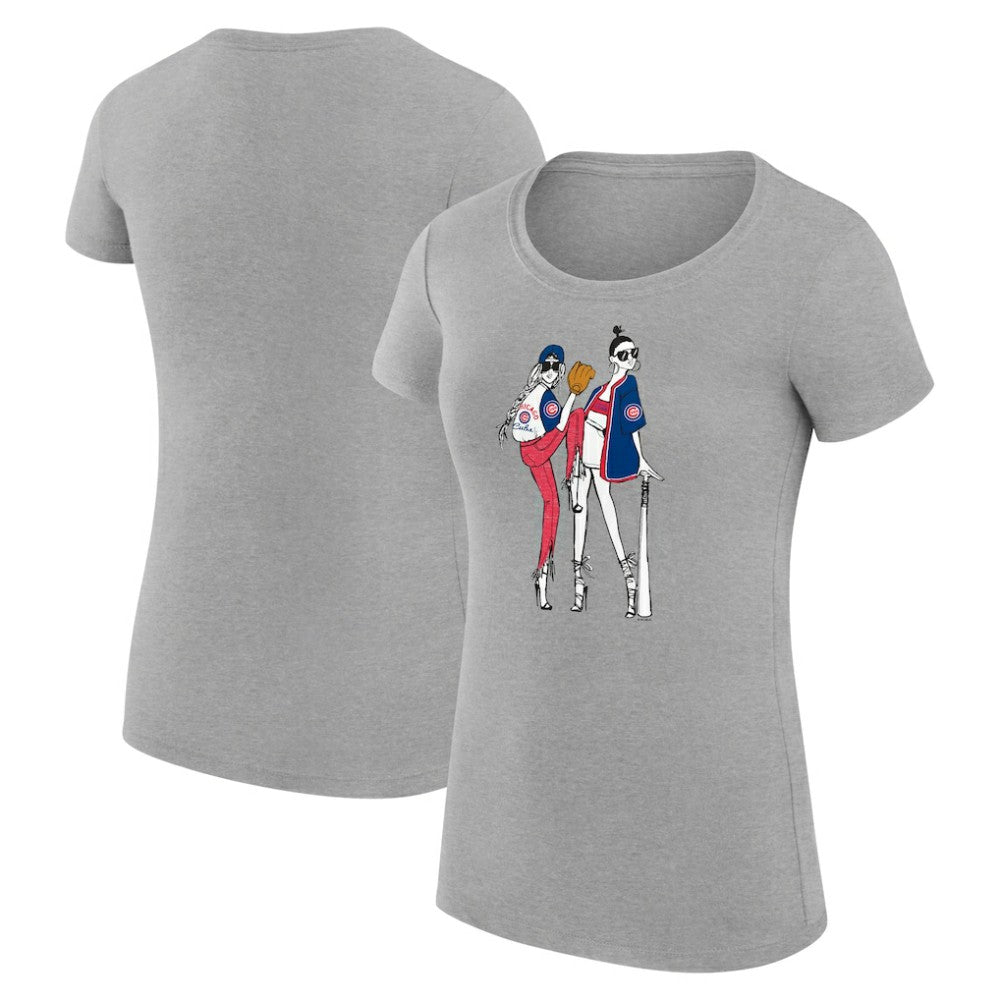 Chicago Cubs G-III 4Her by Carl Banks Women's Super-Slim Fit Lightweight Baseball Girls T-Shirt - MLB T-shirts