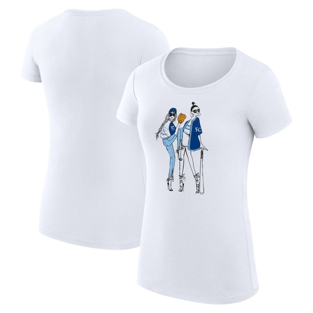 Kansas City Royals G-III 4Her by Carl Banks Women's Super-Slim Fit Lightweight Baseball Girls T-Shirt - MLB T-shirts