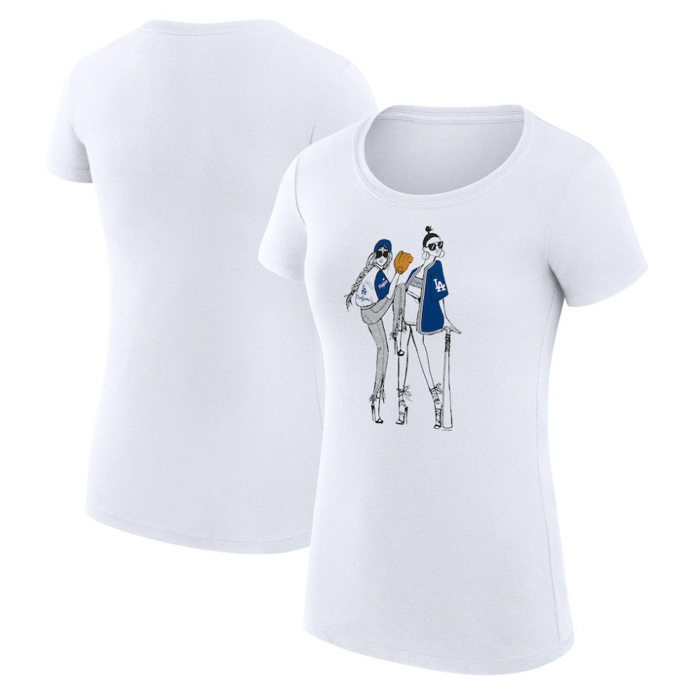 Los Angeles Dodgers G-III 4Her by Carl Banks Women's Super-Slim Fit Lightweight Baseball Girls T-Shirt - MLB T-shirts