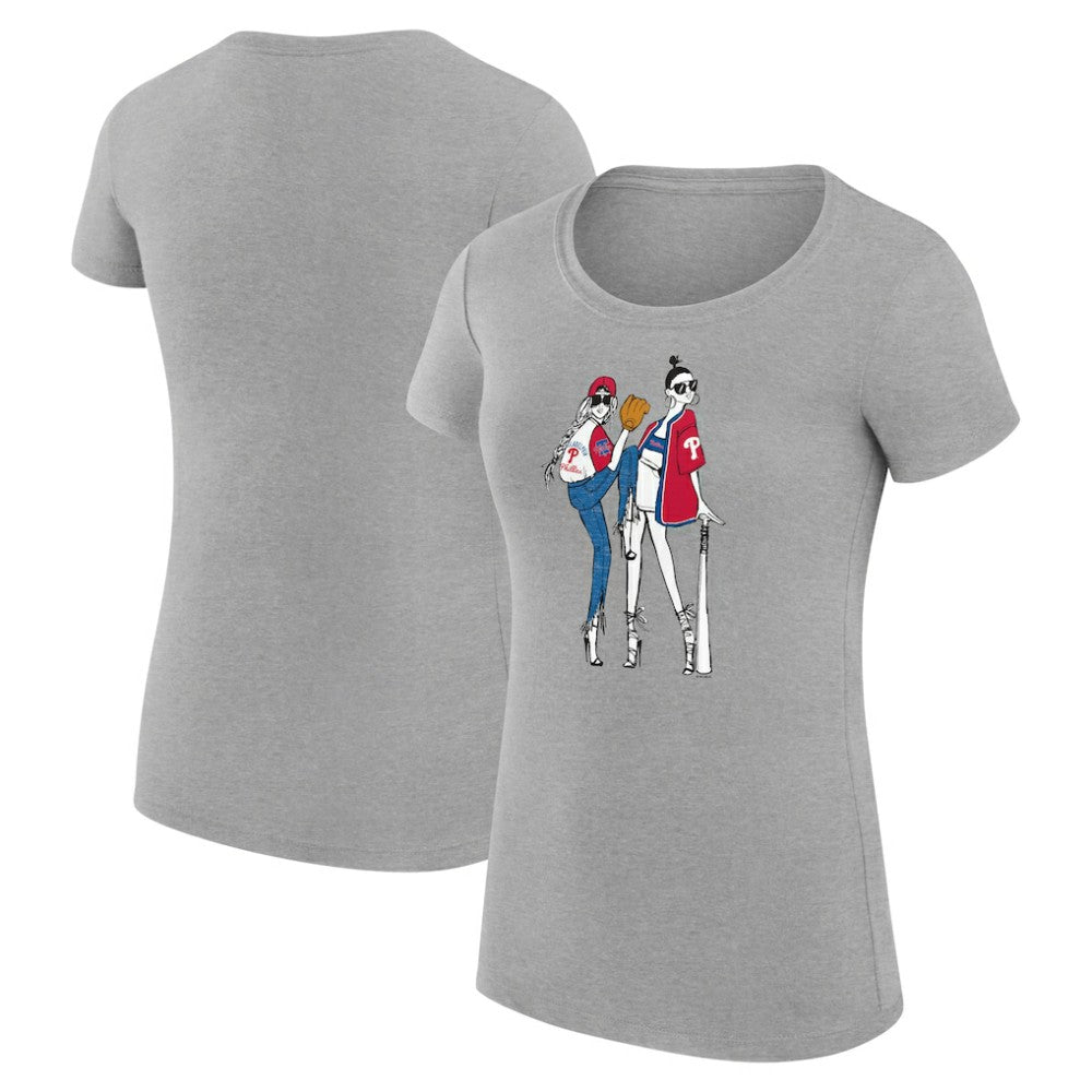 Philadelphia Phillies G-III 4Her by Carl Banks Women's Super-Slim Fit Lightweight Baseball Girls T-Shirt - MLB T-shirts