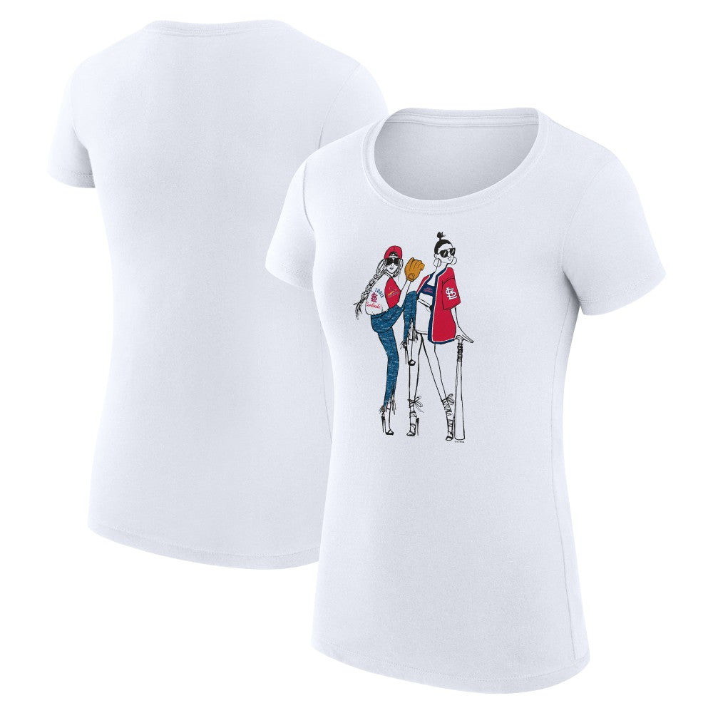 St. Louis Cardinals G-III 4Her by Carl Banks Women's Super-Slim Fit Lightweight Baseball Girls T-Shirt - MLB T-shirts