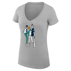 Seattle Mariners G-III 4Her by Carl Banks Women's Super-Slim Fit Lightweight Baseball V-Neck T-Shirt - MLB T-shirts