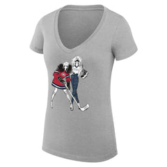 Montreal Canadiens G-III 4Her by Carl Banks Women's Super-Slim Fit Lightweight Hockey Girls V-Neck T-Shirt - NHL T-shirts