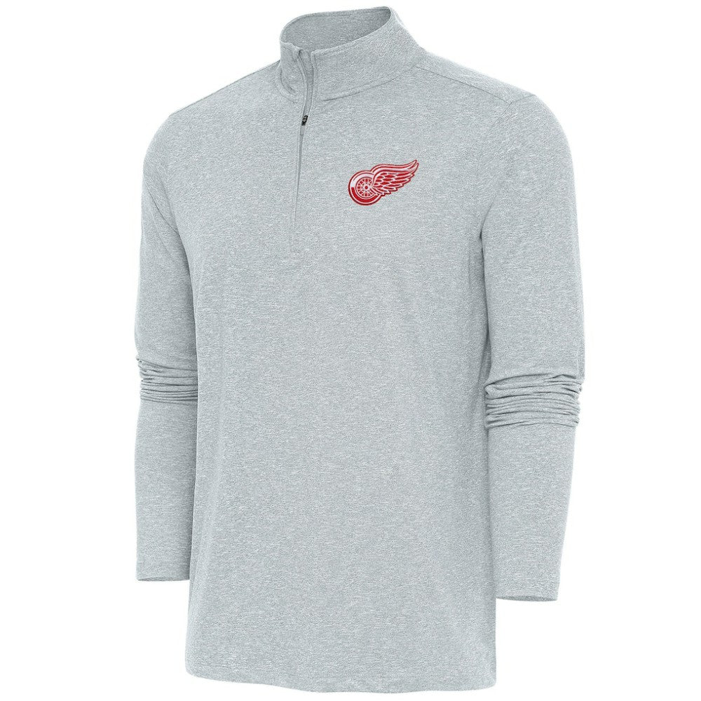 Detroit Red Wings Antigua Hunk Quarter-Zip Pullover Top - NHL Pullover