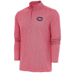 Montreal Canadiens Antigua Hunk Quarter-Zip Pullover Top - NHL Pullover