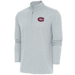Montreal Canadiens Antigua Hunk Quarter-Zip Pullover Top - NHL Pullover