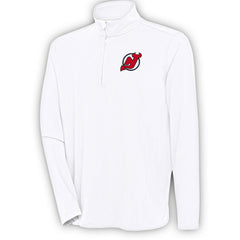 New Jersey Devils Antigua Hunk Quarter-Zip Pullover Top - NHL Jerseys