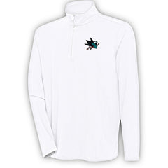 San Jose Sharks Antigua Hunk Quarter-Zip Pullover Top - NHL Pullover