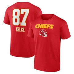 Kansas City Chiefs Travis Kelce Team Wordmark Player Name & Number T-Shirt | NFL Near me