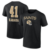 New Orleans Saints Alvin Kamara Team Wordmark Player Name & Number T-Shirt | NFL Hot