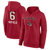 Tampa Bay Buccaneers Baker Mayfield Women’s Team Wordmark Player Name & Number Pullover Hoodie | NFL Outlet